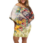 Have A Koala-ty Christmas in July Off Shoulder Short Dress