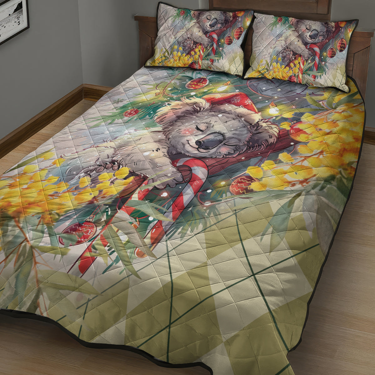 Have A Koala-ty Christmas in July Quilt Bed Set