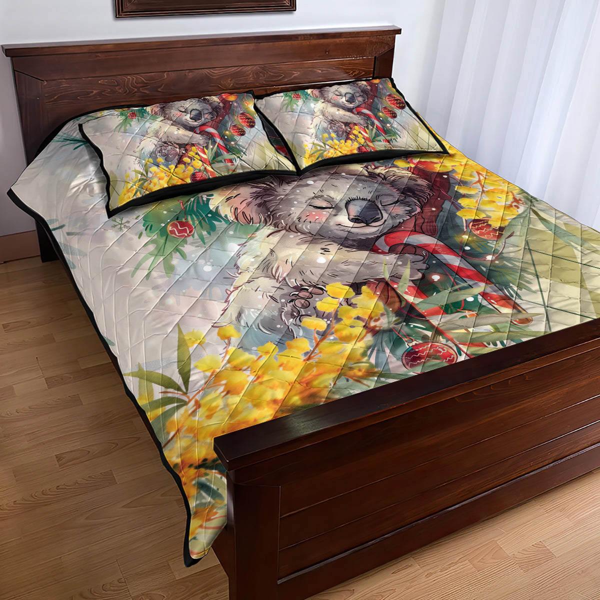 Have A Koala-ty Christmas in July Quilt Bed Set