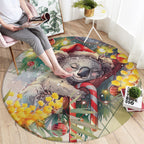Have A Koala-ty Christmas in July Round Carpet
