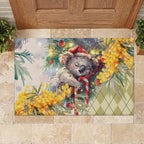 Have A Koala-ty Christmas in July Rubber Doormat