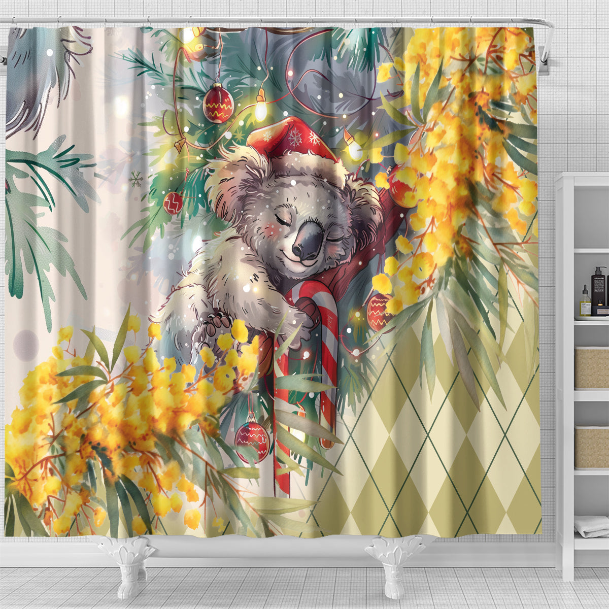Have A Koala-ty Christmas in July Shower Curtain