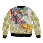 Have A Koala-ty Christmas in July Sleeve Zip Bomber Jacket