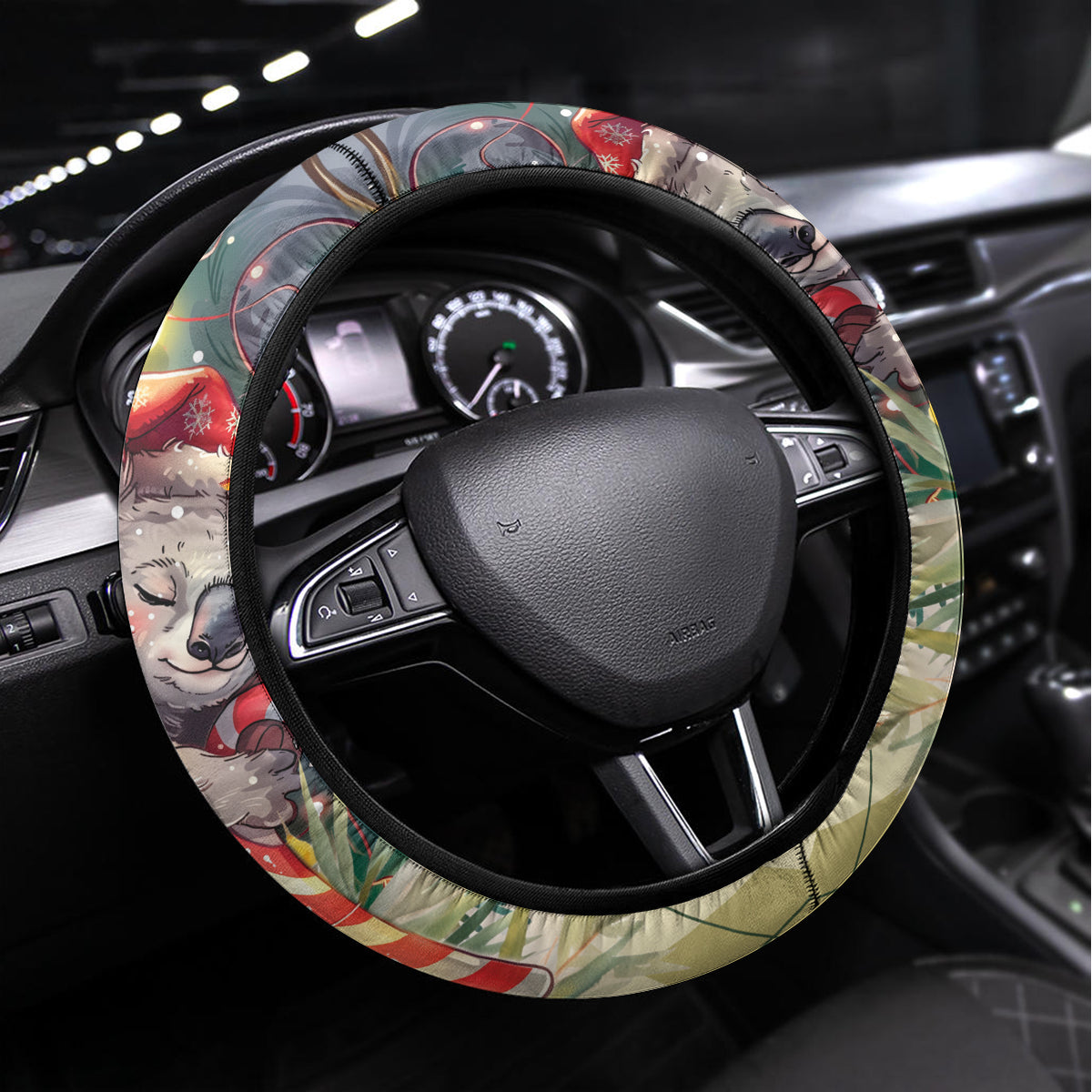 Have A Koala-ty Christmas in July Steering Wheel Cover
