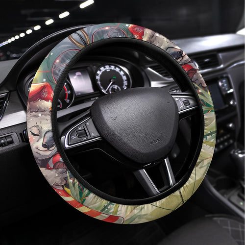 Have A Koala-ty Christmas in July Steering Wheel Cover