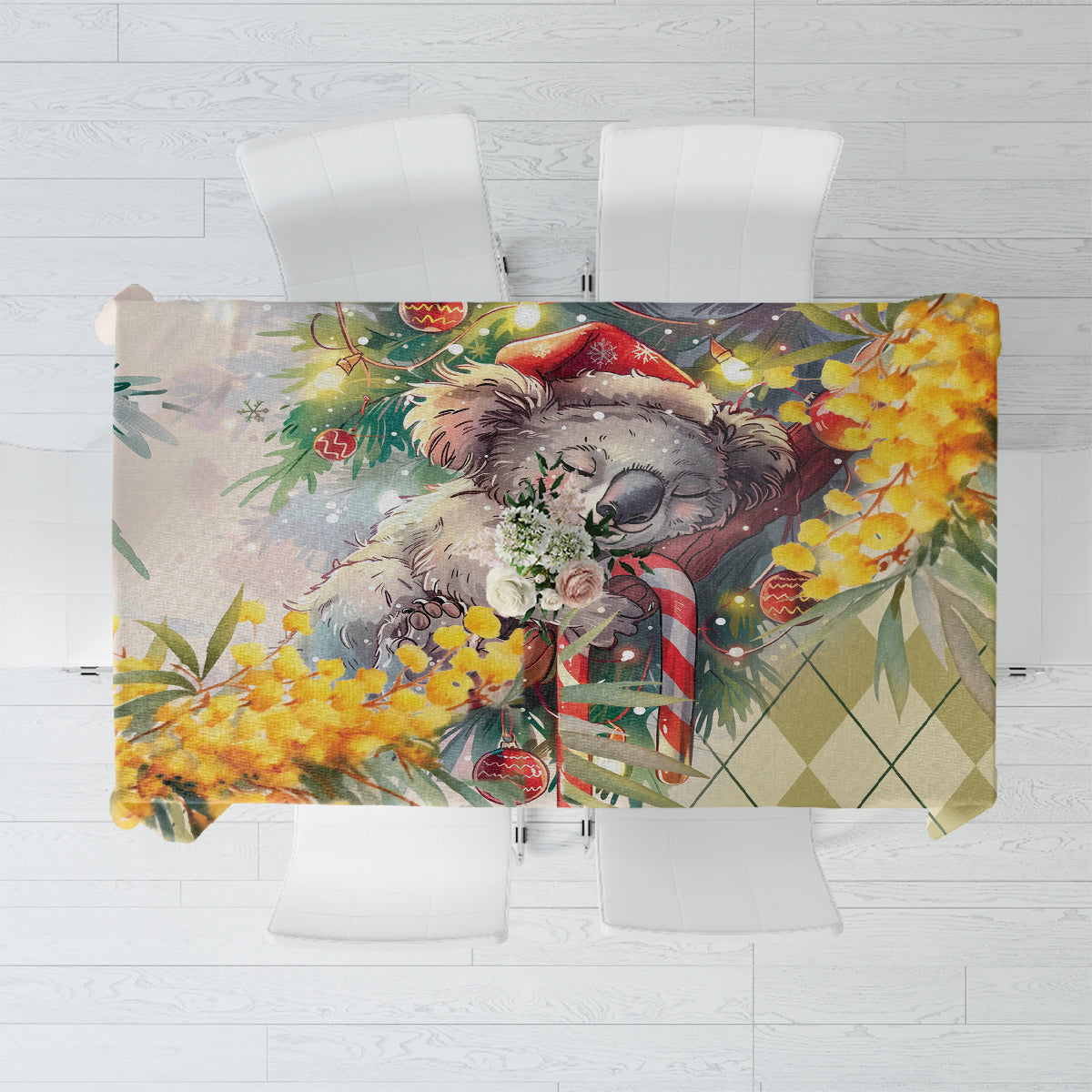 Have A Koala-ty Christmas in July Tablecloth