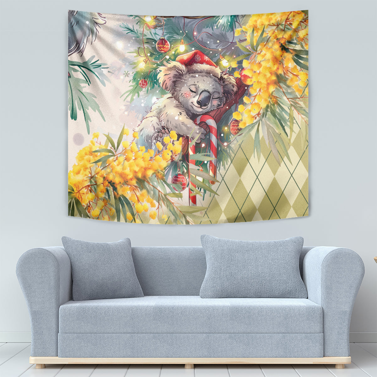 Have A Koala-ty Christmas in July Tapestry