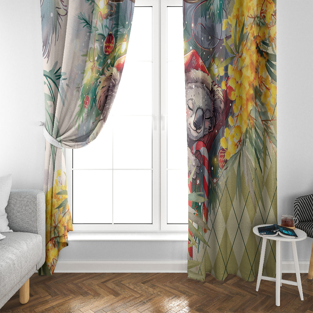 Have A Koala-ty Christmas in July Window Curtain