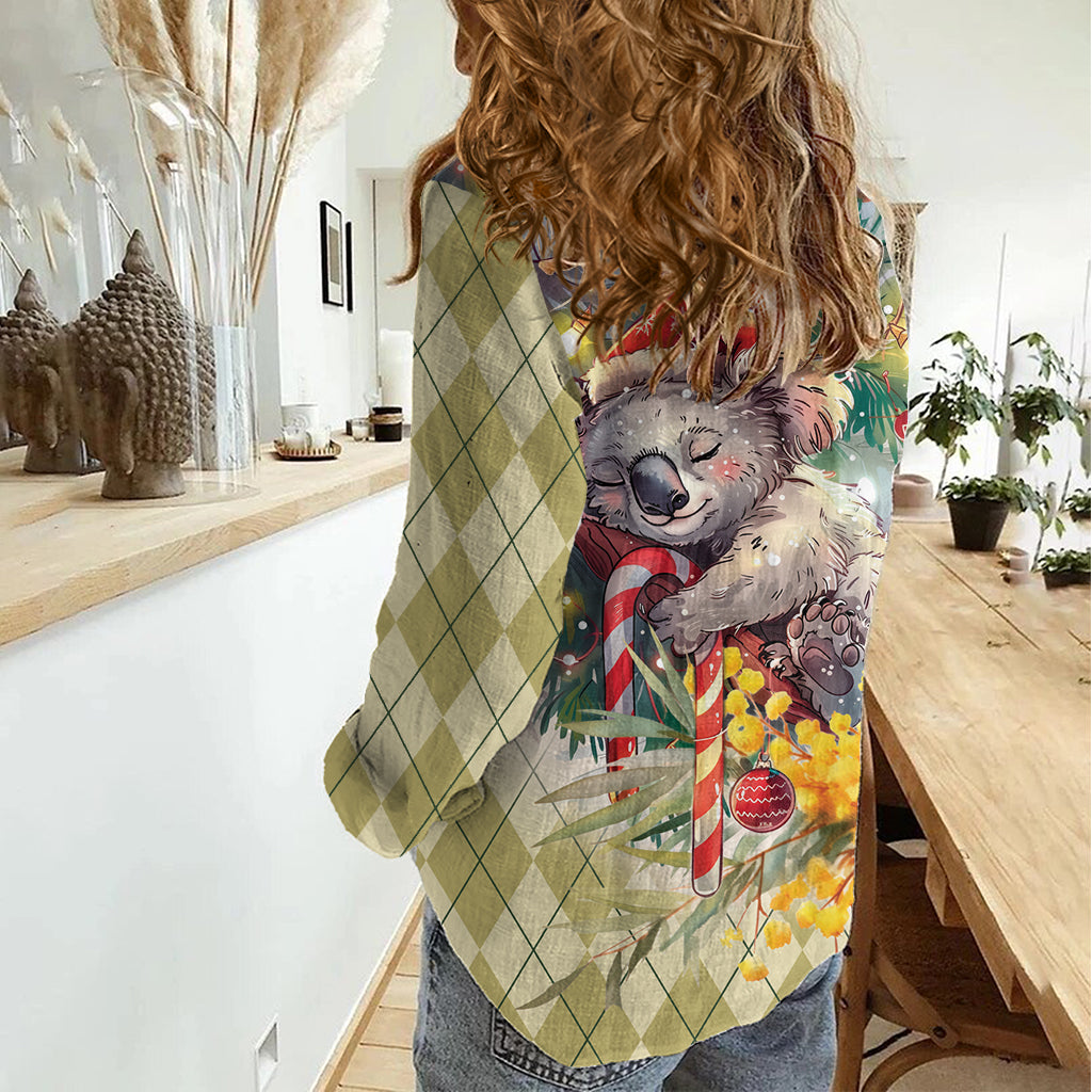 Have A Koala-ty Christmas in July Women Casual Shirt