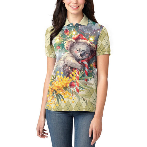 Have A Koala-ty Christmas in July Women Polo Shirt