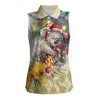 Have A Koala-ty Christmas in July Women Sleeveless Polo Shirt