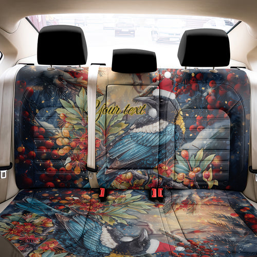 Personalised New Zealand Tui in Pohutukawa Back Car Seat Cover Christmas in July