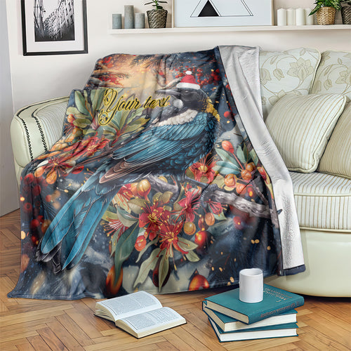 Personalised New Zealand Tui in Pohutukawa Blanket Christmas in July