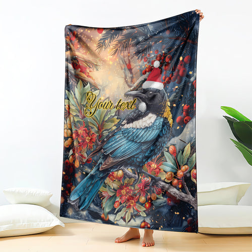 Personalised New Zealand Tui in Pohutukawa Blanket Christmas in July