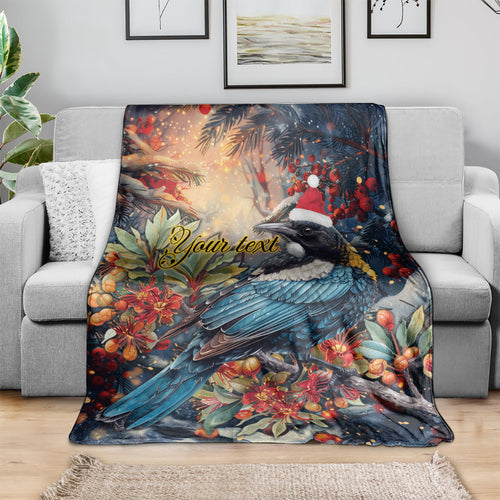 Personalised New Zealand Tui in Pohutukawa Blanket Christmas in July
