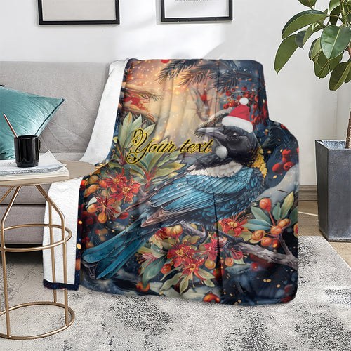 Personalised New Zealand Tui in Pohutukawa Blanket Christmas in July
