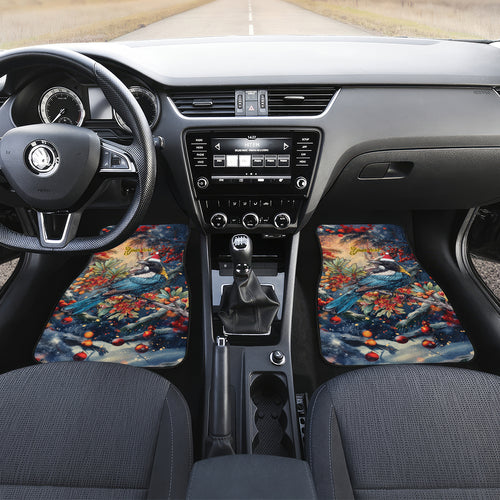 Personalised New Zealand Tui in Pohutukawa Car Mats Christmas in July