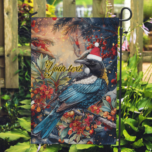 Personalised New Zealand Tui in Pohutukawa Garden Flag Christmas in July