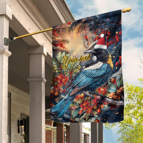 Personalised New Zealand Tui in Pohutukawa Garden Flag Christmas in July