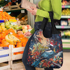 Personalised New Zealand Tui in Pohutukawa Grocery Bag Christmas in July