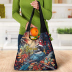 Personalised New Zealand Tui in Pohutukawa Grocery Bag Christmas in July