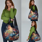 Personalised New Zealand Tui in Pohutukawa Grocery Bag Christmas in July