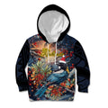 Personalised New Zealand Tui in Pohutukawa Kid Hoodie Christmas in July