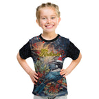 Personalised New Zealand Tui in Pohutukawa Kid T Shirt Christmas in July