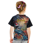 Personalised New Zealand Tui in Pohutukawa Kid T Shirt Christmas in July