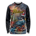 Personalised New Zealand Tui in Pohutukawa Long Sleeve Shirt Christmas in July