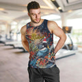 Personalised New Zealand Tui in Pohutukawa Men Tank Top Christmas in July