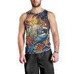 Personalised New Zealand Tui in Pohutukawa Men Tank Top Christmas in July