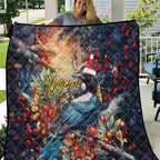 Personalised New Zealand Tui in Pohutukawa Quilt Christmas in July
