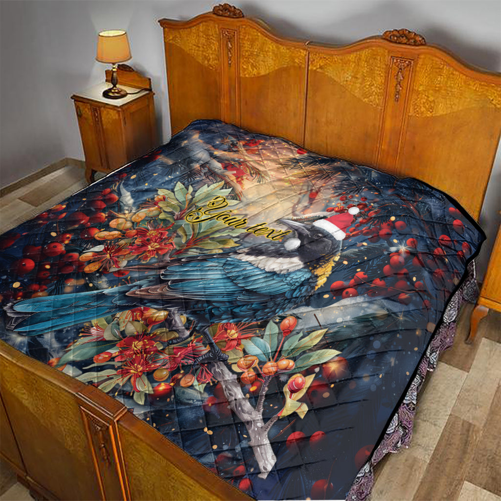 Personalised New Zealand Tui in Pohutukawa Quilt Christmas in July