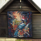 Personalised New Zealand Tui in Pohutukawa Quilt Christmas in July