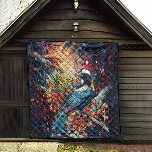 Personalised New Zealand Tui in Pohutukawa Quilt Christmas in July