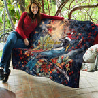 Personalised New Zealand Tui in Pohutukawa Quilt Christmas in July
