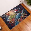 Personalised New Zealand Tui in Pohutukawa Rubber Doormat Christmas in July