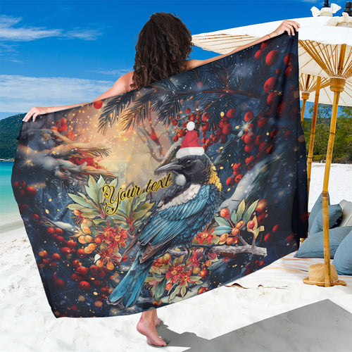 Personalised New Zealand Tui in Pohutukawa Sarong Christmas in July