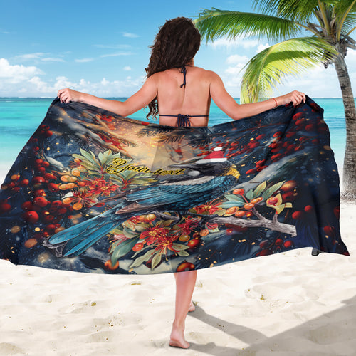Personalised New Zealand Tui in Pohutukawa Sarong Christmas in July