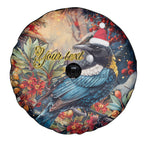 Personalised New Zealand Tui in Pohutukawa Spare Tire Cover Christmas in July
