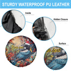 Personalised New Zealand Tui in Pohutukawa Spare Tire Cover Christmas in July