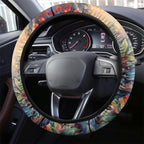 New Zealand Tui in Pohutukawa Steering Wheel Cover Christmas in July