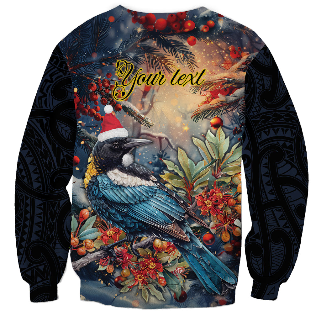 Personalised New Zealand Tui in Pohutukawa Sweatshirt Christmas in July