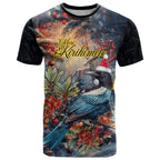 Personalised New Zealand Tui in Pohutukawa T Shirt Christmas in July