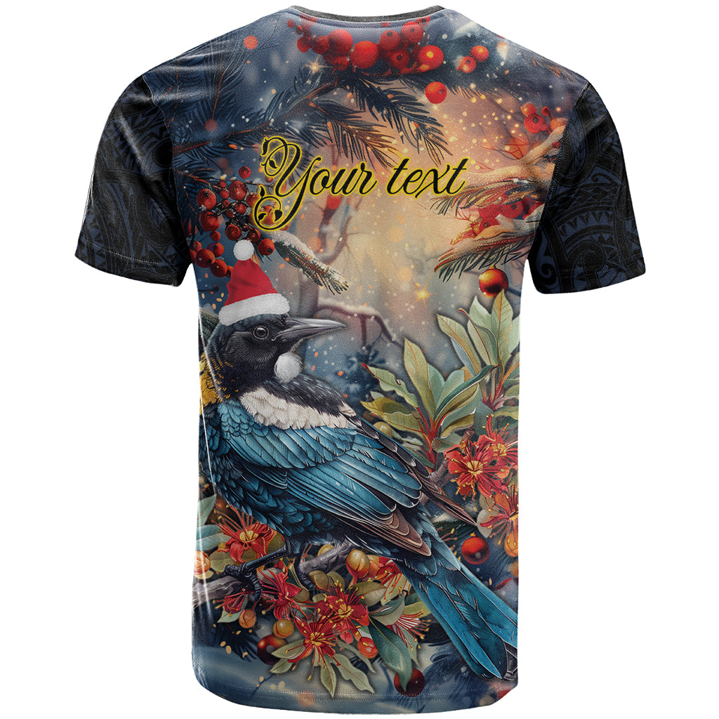 Personalised New Zealand Tui in Pohutukawa T Shirt Christmas in July