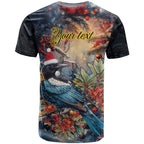 Personalised New Zealand Tui in Pohutukawa T Shirt Christmas in July