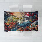 Personalised New Zealand Tui in Pohutukawa Tablecloth Christmas in July