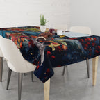Personalised New Zealand Tui in Pohutukawa Tablecloth Christmas in July