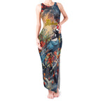 Personalised New Zealand Tui in Pohutukawa Tank Maxi Dress Christmas in July